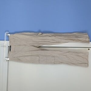 XS Hollister Ultra High-Rise Baggy Linen Blend Pants Pockets Lightweight